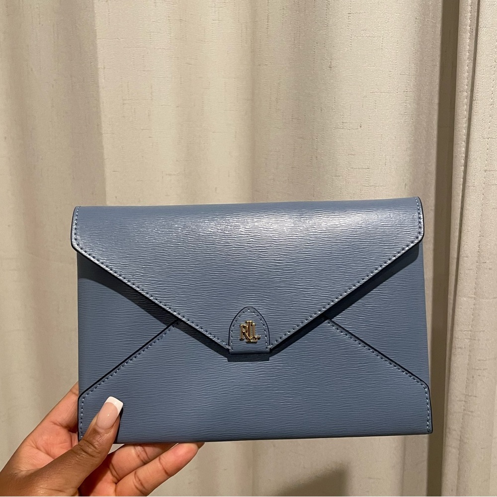 Lauren Ralph Lauren Blue Envelope Clutch